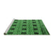 Sideview of Machine Washable Oriental Emerald Green Modern Area Rugs, wshabs4354emgrn