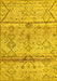 Machine Washable Oriental Yellow Modern Rug, wshabs4355yw