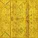 Square Oriental Yellow Modern Rug, abs4355yw