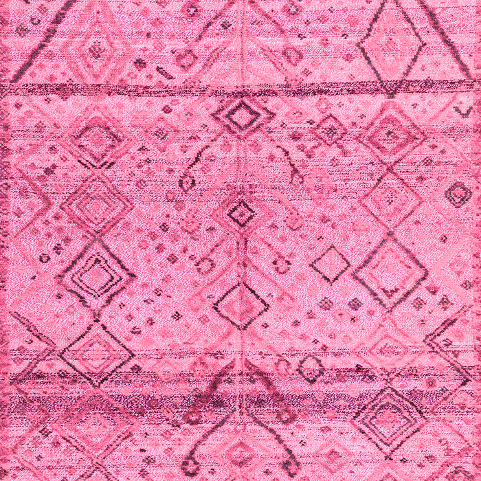 Machine Washable Oriental Pink Modern Rug, wshabs4355pnk