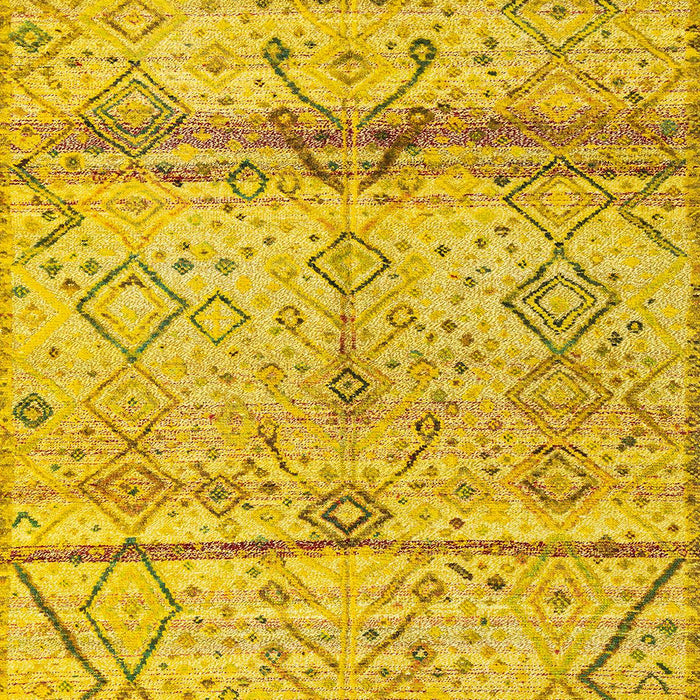 Machine Washable Abstract Caramel Brown Rug, wshabs4355