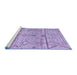 Sideview of Machine Washable Oriental Blue Modern Rug, wshabs4355blu