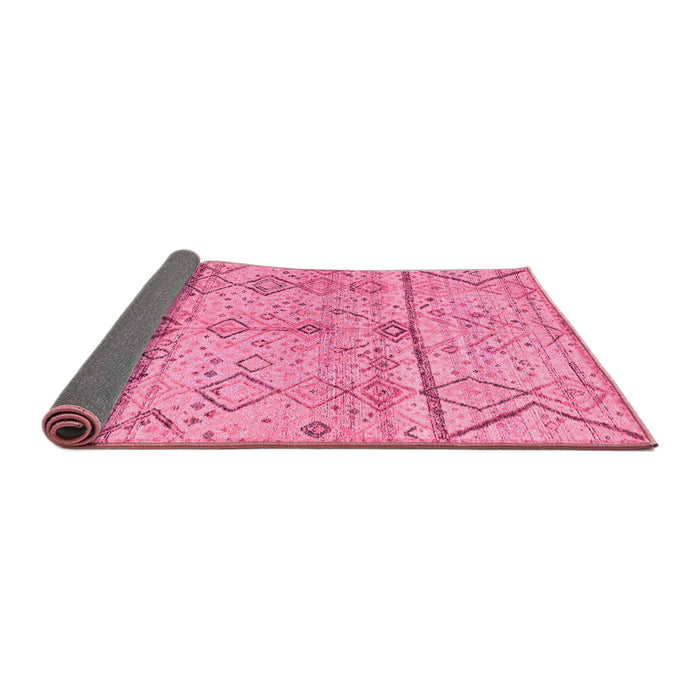 Sideview of Oriental Pink Modern Rug, abs4355pnk