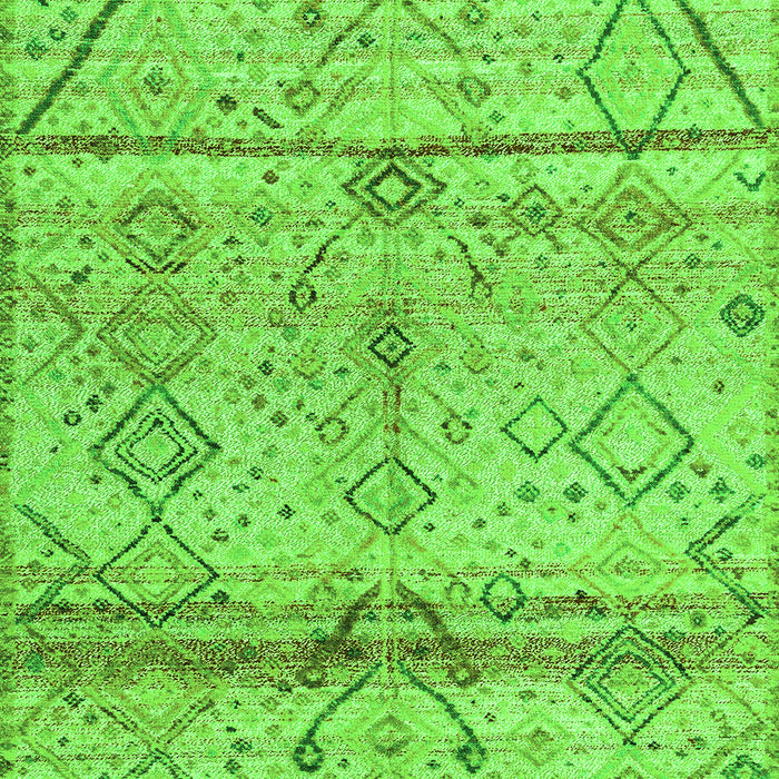 Machine Washable Oriental Green Modern Area Rugs, wshabs4355grn