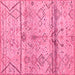 Square Oriental Pink Modern Rug, abs4355pnk