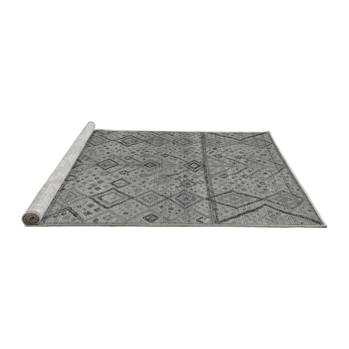 Sideview of Machine Washable Oriental Gray Modern Rug, wshabs4355gry