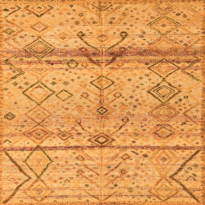 Square Oriental Orange Modern Rug, abs4355org