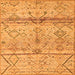 Square Oriental Orange Modern Rug, abs4355org