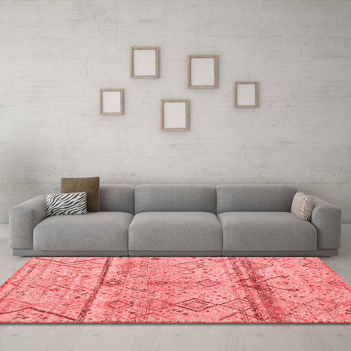Modern Red Washable Rugs