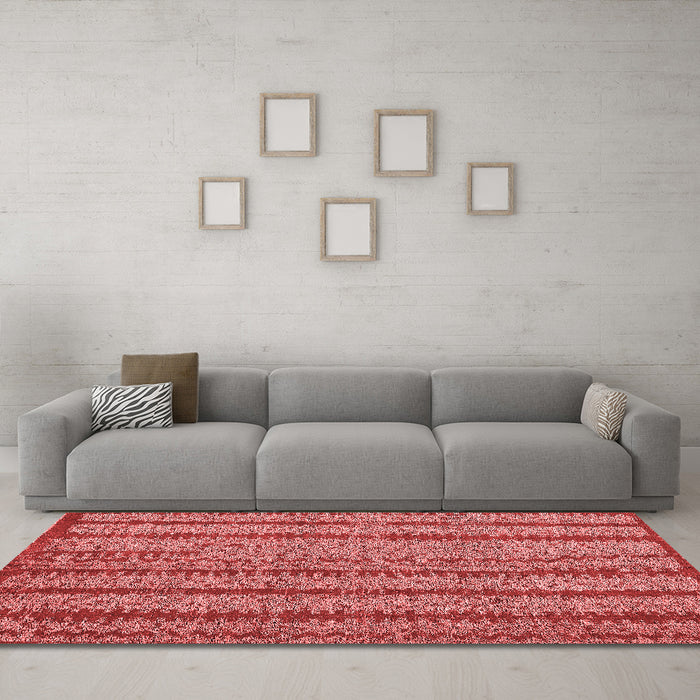 Modern Red Washable Rugs