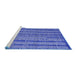 Sideview of Machine Washable Oriental Blue Modern Rug, wshabs4356blu