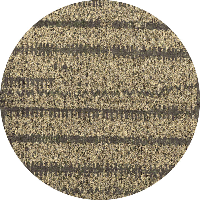Round Oriental Brown Modern Rug, abs4356brn