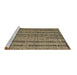 Sideview of Machine Washable Oriental Brown Modern Rug, wshabs4356brn