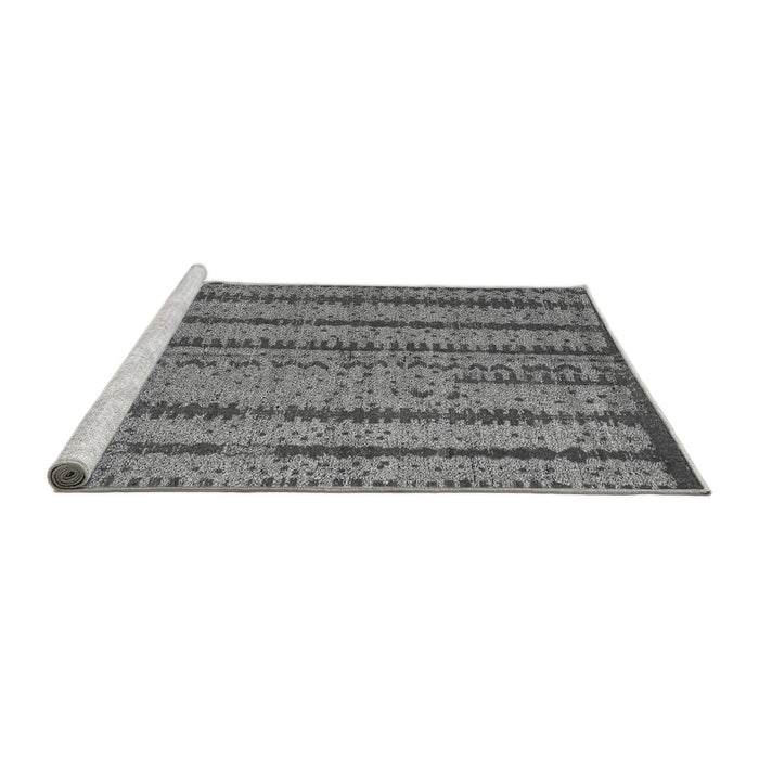 Sideview of Machine Washable Oriental Gray Modern Rug, wshabs4356gry