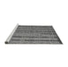 Sideview of Machine Washable Oriental Gray Modern Rug, wshabs4356gry