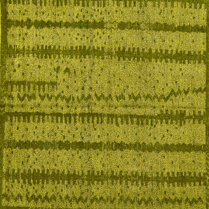 Square Machine Washable Oriental Yellow Modern Rug, wshabs4356yw