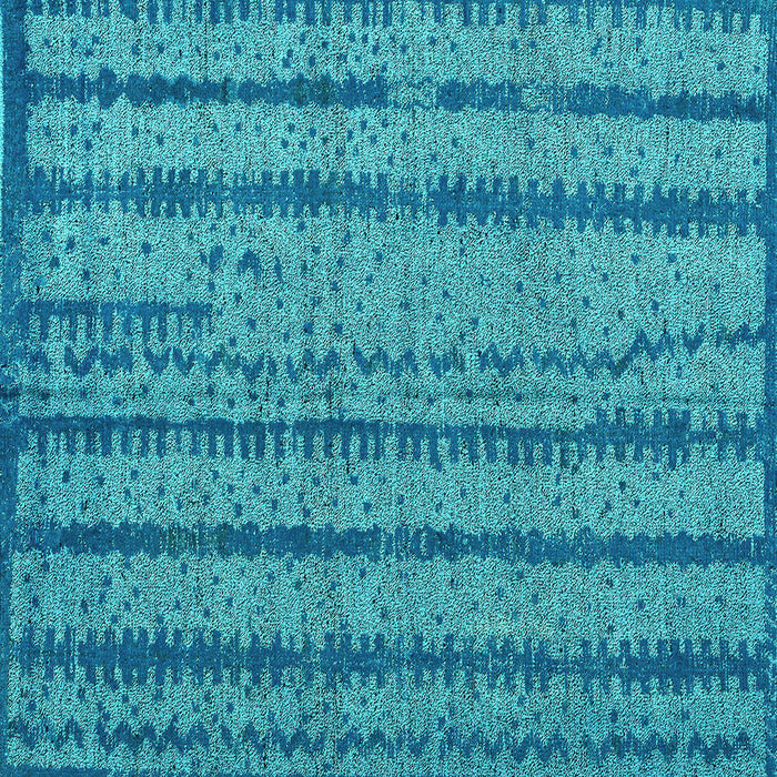 Square Machine Washable Oriental Turquoise Modern Area Rugs, wshabs4356turq