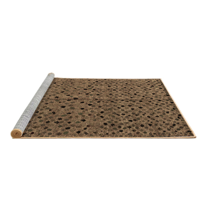 Sideview of Machine Washable Oriental Brown Modern Rug, wshabs4357brn