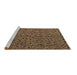 Sideview of Machine Washable Oriental Brown Modern Rug, wshabs4357brn