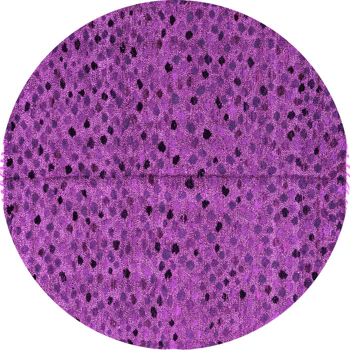 Round Machine Washable Oriental Pink Modern Rug, wshabs4357pnk