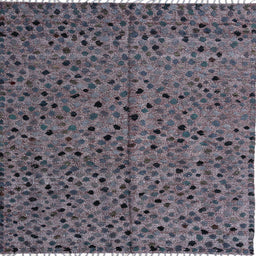 Square Machine Washable Abstract Lavender Purple Rug, wshabs4357