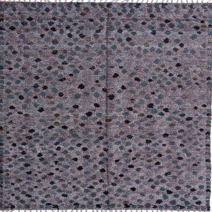 Square Machine Washable Abstract Lavender Purple Rug, wshabs4357