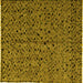 Square Oriental Yellow Modern Rug, abs4357yw