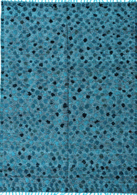 Oriental Light Blue Modern Rug, abs4357lblu