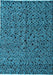 Oriental Light Blue Modern Rug, abs4357lblu