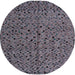 Round Machine Washable Abstract Lavender Purple Rug, wshabs4357