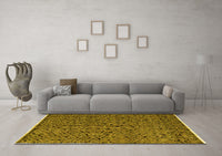 Machine Washable Oriental Yellow Modern Rug, wshabs4357yw