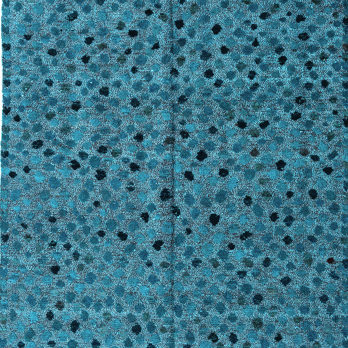 Machine Washable Oriental Light Blue Modern Rug, wshabs4357lblu