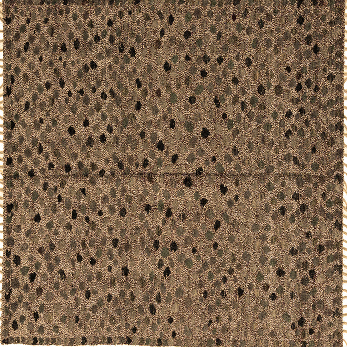 Square Machine Washable Oriental Brown Modern Rug, wshabs4357brn