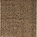 Square Machine Washable Oriental Brown Modern Rug, wshabs4357brn