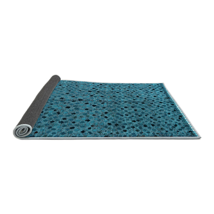 Sideview of Oriental Light Blue Modern Rug, abs4357lblu