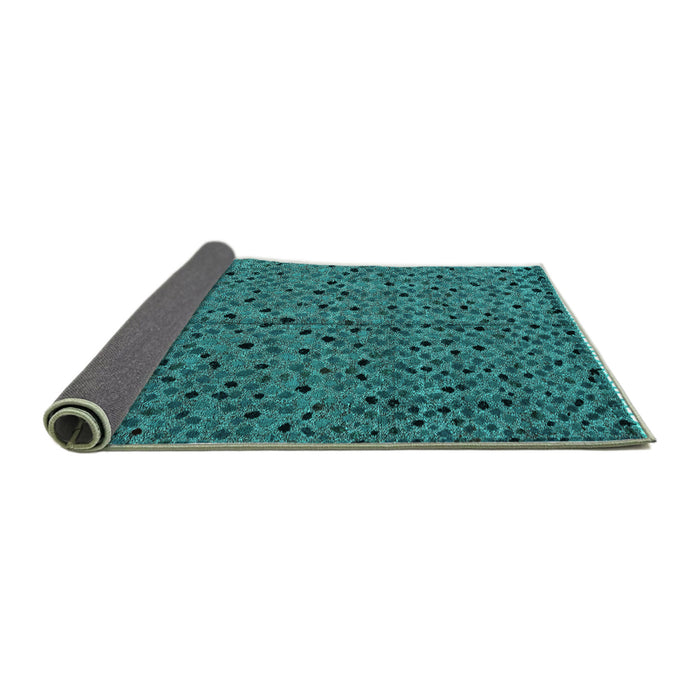 Sideview of Oriental Turquoise Modern Rug, abs4357turq