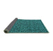 Sideview of Oriental Turquoise Modern Rug, abs4357turq