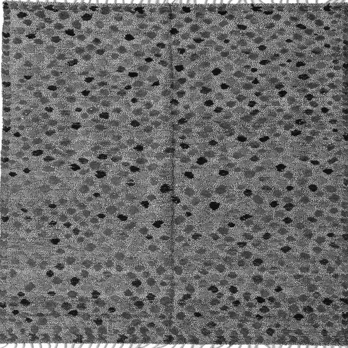 Square Machine Washable Oriental Gray Modern Rug, wshabs4357gry