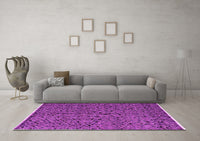 Machine Washable Oriental Pink Modern Rug, wshabs4357pnk