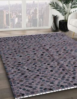 Machine Washable Abstract Lavender Purple Rug in a Family Room, wshabs4357