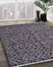 Machine Washable Abstract Lavender Purple Rug in a Family Room, wshabs4357