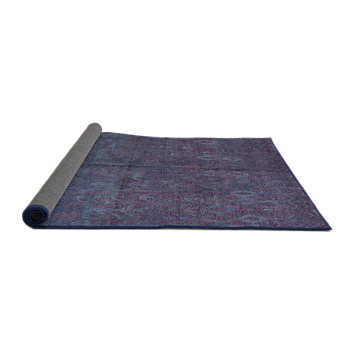 Sideview of Abstract Plum Purple Oriental Rug, abs4358
