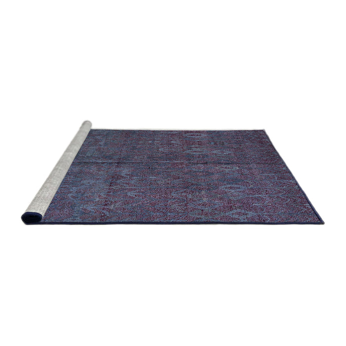 Sideview of Machine Washable Abstract Plum Purple Rug, wshabs4358