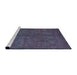 Sideview of Machine Washable Abstract Plum Purple Rug, wshabs4358