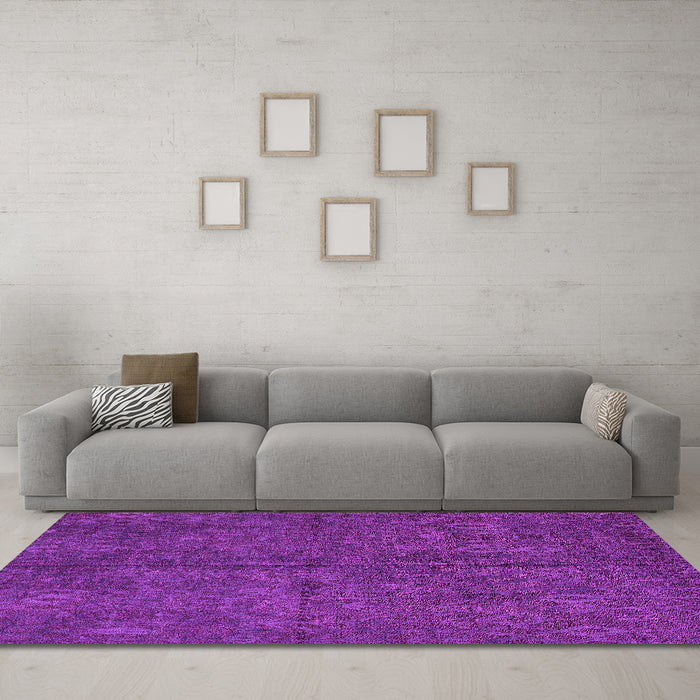 Machine Washable Oriental Pink Modern Rug in a Living Room, wshabs4358pnk