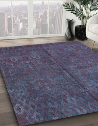 Abstract Plum Purple Oriental Rug, abs4358