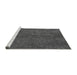 Sideview of Machine Washable Oriental Gray Modern Rug, wshabs4358gry