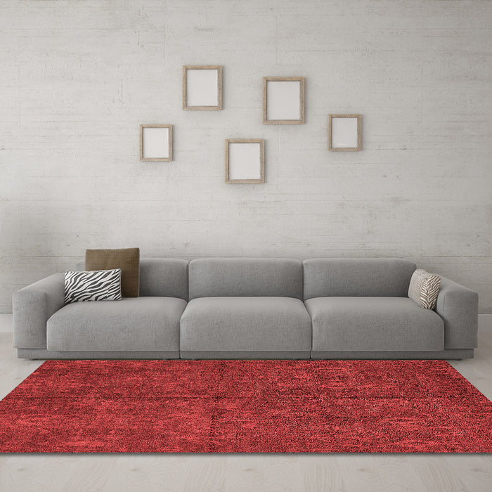 Modern Red Washable Rugs