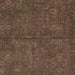 Square Machine Washable Oriental Brown Modern Rug, wshabs4358brn