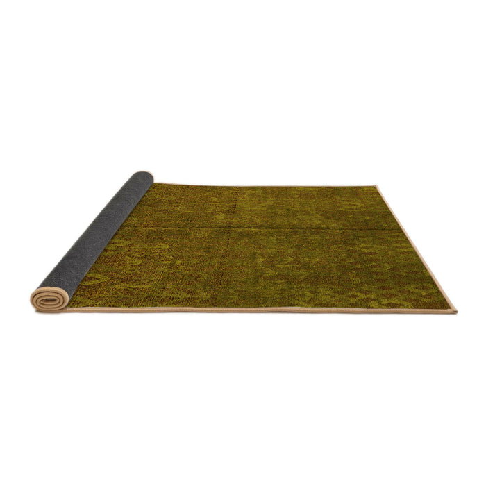 Sideview of Oriental Yellow Modern Rug, abs4358yw